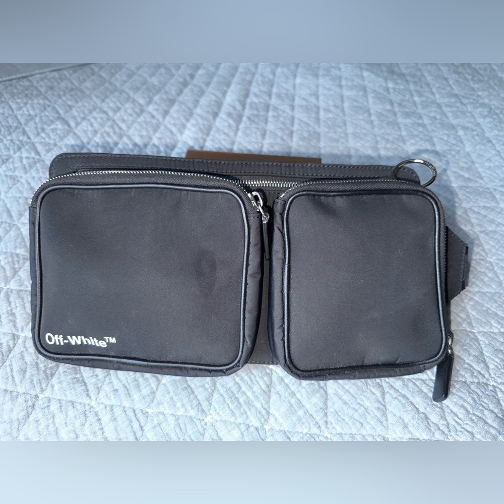 Off-White Dual Pocket Black Belt Bag